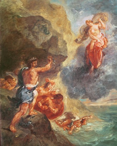 Winter, uit de Vier Seizoenen serie: Juno en Aeolus, 1862 door Ferdinand Victor Eugene Delacroix